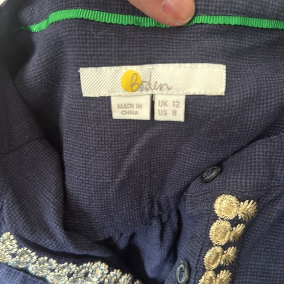 Boden pineapple trimmed tunic, EUC, size 8 - Picture 4 of 6